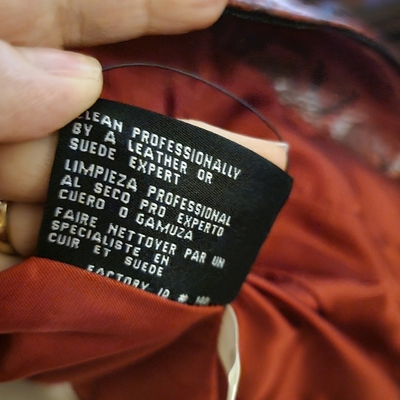 Siena Studio Red Snakeskin Paterned Leather Jacket Size Medium - Picture 3 of 11